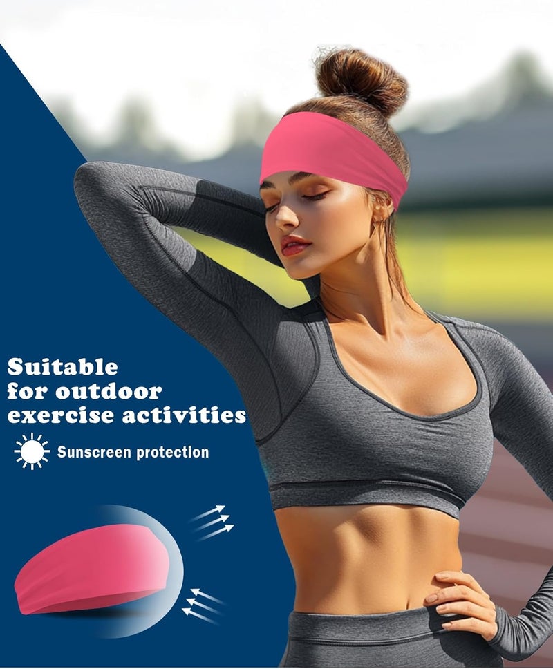 Supeniu Headband for Men & Women, Sweat Wicking Sports Sweatband Headbands, Workout Running Training Yoga Basketball Hairband - Image 3